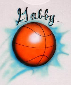 Basketball airbrush t-shirt