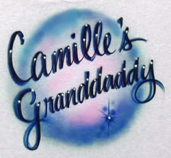 Granddad script airbrush t-shirt