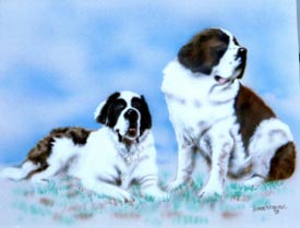 Two dogs airbrush t-shirt