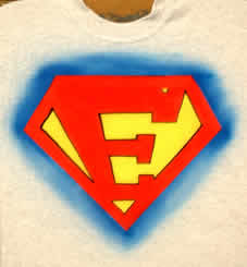 Superman emblem airbrush t-shirt