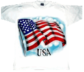 US flag airbrush t-shirt
