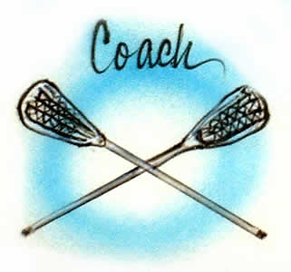 Lacrosse coach airbrush t-shirt
