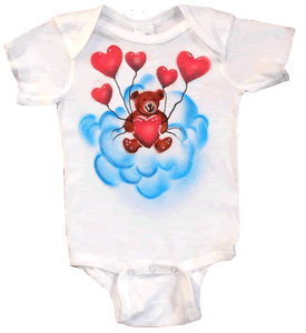 Infant onesie airbrushed