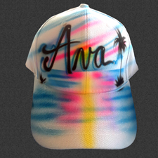 custom airbrush on cap