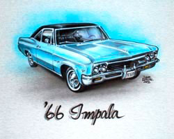 66 Impala airbrush t-shirt