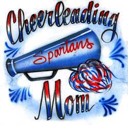 Cheerleader mom airbrush t-shirt