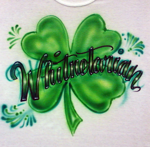 Irish airbrush t-shirt with name by Diane Burrier