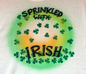 Irish Airbrush t-shirt by Diane Burrier