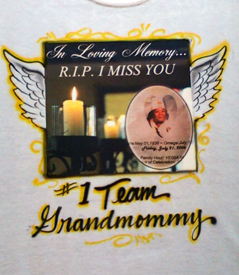 Memorial Grandmom airbrush shirt