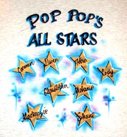 Pop's all stars airbrush t-shirt