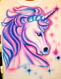 unicorn airbrush t-shirt
