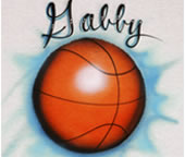 Basketball airbrush t-shirt